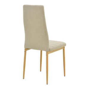 Dining table Balou-parker set of 5 pieces white-beige D100x73cm