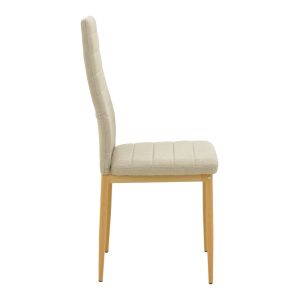 Dining table Balou-parker set of 5 pieces white-beige D100x73cm