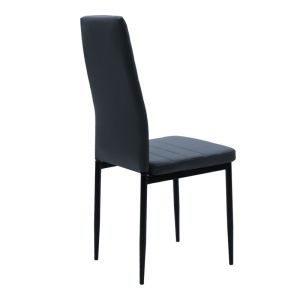 Dining table Balou-parker set of 5 pieces black-anthracite D100x73cm