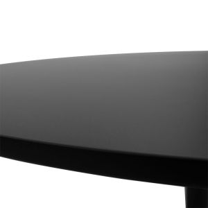 Dining table Balou-parker set of 5 pieces black-anthracite D120x73cm