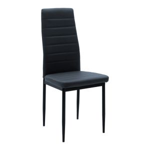 Dining table Balou-parker set of 5 pieces black-anthracite D120x73cm