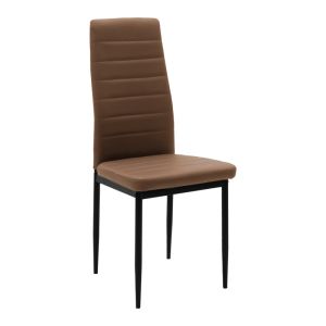 Dining table Balou-parker set of 5 pieces black-brown D100x73cm