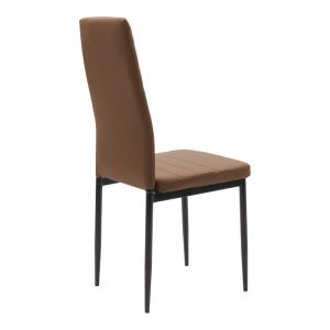 Dining table Balou-parker set of 5 pieces black-brown D100x73cm