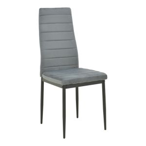 Dining table Balou-parker set of 5 pieces black-gray D100x73cm