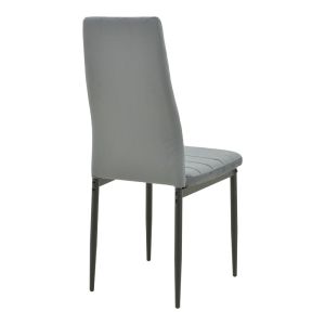 Dining table Balou-parker set of 5 pieces black-gray D100x73cm