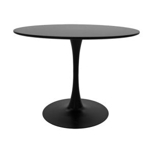 Dining table Balou-parker set of 5 pieces black-gray D100x73cm