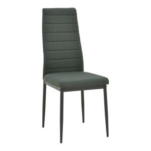 Dining table Balou-parker set of 5 pieces, black/fabric, anthracite, D100x73cm