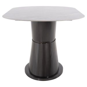 Трапезна маса Bent - керамичен плот мрамор основа Mdf цвят антрацит 180x90x76hcm Hm9773,01