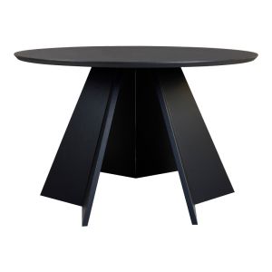 Dining table Bibble Mdf in black shade D120x76cm