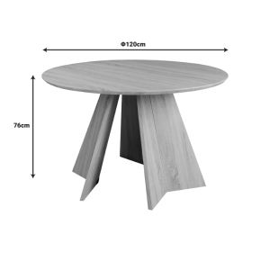 Dining table Bibble Mdf in black shade D120x76cm