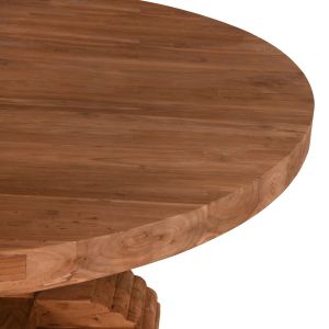 Dining table Bold Round Provence Hm9643 solid teak with carved legs-8cm top, D150x76cm