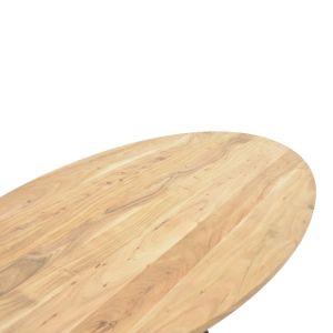 Трапезна маса Bonre Lizard акация масив-чеени метални крака 175x96x76cм