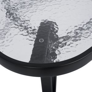 Трапезна маса Bruno Hm5145.03 метал в черен цвят-закалено стъкло 150χ90χ72hcm.