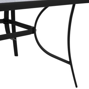 Трапезна маса Bruno Hm5145.03 метал в черен цвят-закалено стъкло 150χ90χ72hcm.