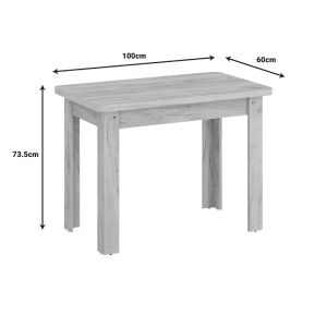 Dining table Celeste melamine in oak color 100x60x73.5cm