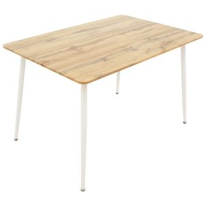 Трапезна маса Cuba Mdf цвят сонома-бял, 120x80x75cm