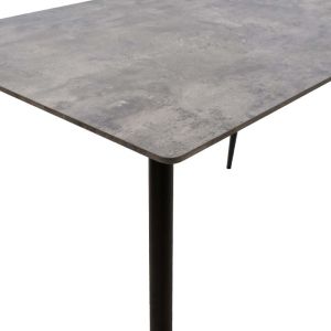 Cuba dining table with gray top 120x80x76cm