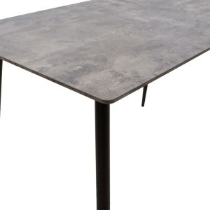 Dining table Cuba, gray cement color, 120x80x76