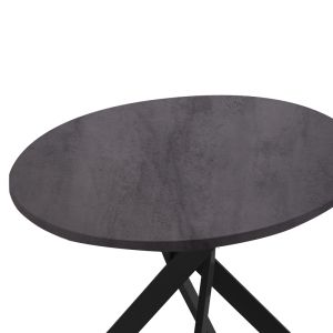 Трапезна маса Dammero с метални крака и плот от меламин в тъмно Сивo D100x75cm