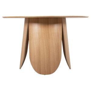 Трапезна маса Denty - Mdf с дъбов фурнир-цвят естествен дъб D120x75hcм Hm9612,01