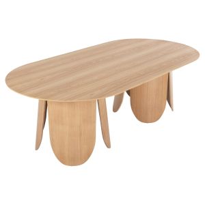 Трапезна маса Denty Mdf с дъбов фурнир цвят естествен дъб 240x120x75hcm Hm9611,01