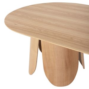 Трапезна маса Denty Mdf с дъбов фурнир цвят естествен дъб 240x120x75hcm Hm9611,01