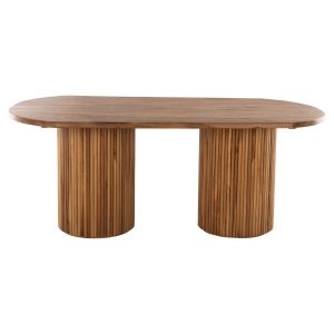 Dining table Drema Hm9893 made of solid teak wood 200χ110χ85hcm with a 4cm top