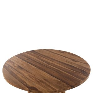 Dining table Drema1 Hm9895 made of solid teak wood D100x80hcmtop 3cm