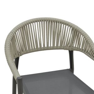 Трапезна маса Elation - Kliton B комплект от 7 алуминий в антрацитен нюанс 150x80x74 см,