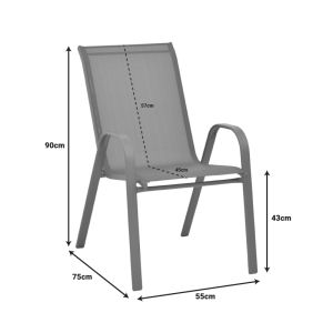 Трапезна маса Ensure-calan метал-стъкло в цвят шампанско 140x80x70см