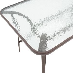 Трапезна маса Ensure-sussie 5 бр. метал в кафяв нюанс 140x80x70см