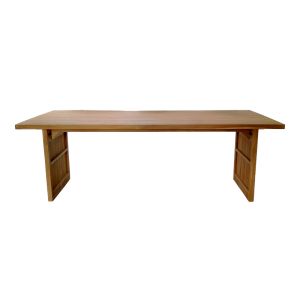 Dining table Granny-zibra set of 7 pieces in natural beige color 220x100x75cm
