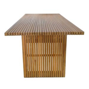 Dining table Granny-zibra set of 7 pieces in natural beige color 220x100x75cm