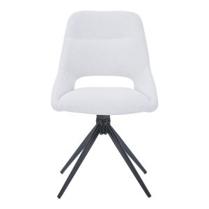 Dining table Gustas-luciano I set of 5 pieces white marble sintered stone-black metal 120x60x75cm