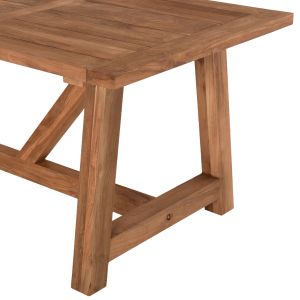 Dining table Hm7922 solid teak in natural color, 200x100x75cm