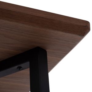 Dining table Hm9304.02 MDF walnut veneer and metal legs