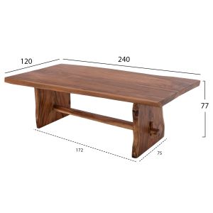Dining table Hm9489 made of solid soar wood 240x120x77hcm