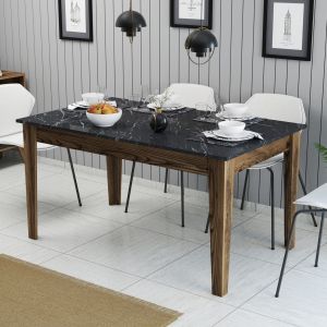 Dining table Hm9507.05 melamine with storage space 145x88x75hcm