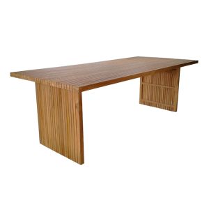 Трапезна маса Inca-zibra комплект от 7 части в натурален бежов нюанс 220x100x75см