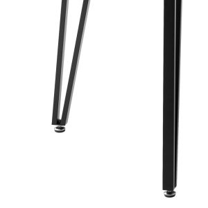 Izzac dining table with a sonoma-colored Mdf surface and black metal legs 140x80x76cm