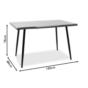 Dining table Jade 120x80x75cm
