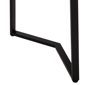 Dining table Jay Hm9531 with walnut-colored Mdf top and black metal legs 120x70x76hcm
