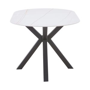 Dining table Karg-makrey 5 pcs white damask - white marble 160x90x75cm
