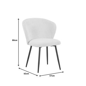 Dining table Karg-stoyen 5 pcs white fabric - white-beige marble �120x75cm
