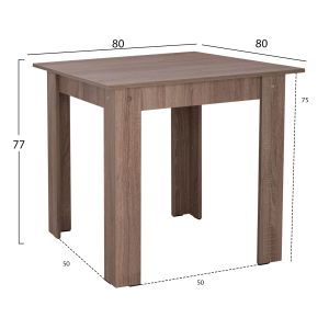 Dining table Kelvin Sonoma color Hm2427.05 80x80x77