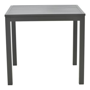 Dining table Kliton-naoki set of 3 pieces anthracite aluminum and black metal 80x80x74cm