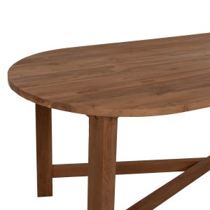 Dining table Kutai Hm9639 solid teak in natural color,