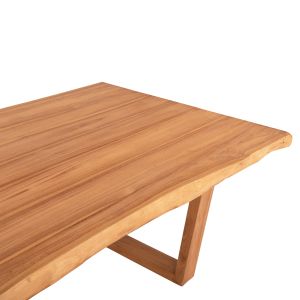 Dining table Leopold Hm9933.01 solid teak wood - natural color 200.5x107x76hcm.