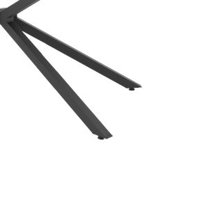 Lerdion dining table with gray Mdf top and black metal legs 180x90x75cm