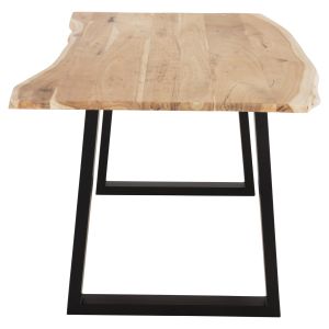 Dining table Lizard Sofia Slim .21 solid acacia with black metal legs 160x92x78hcm Hm8500